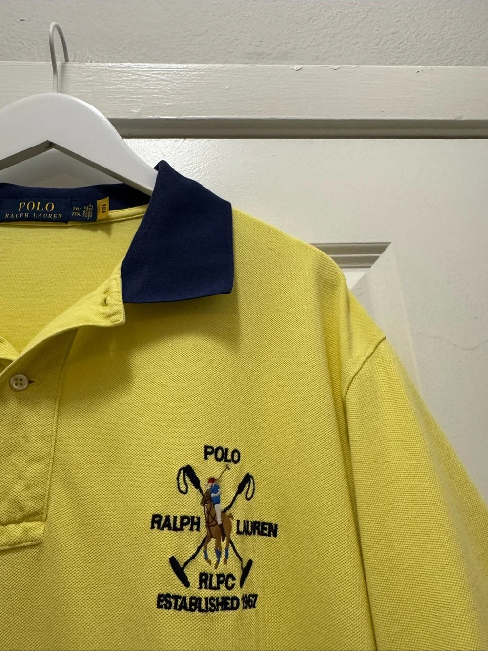 Polo Ralph Lauren Color Block Polo in Yellow